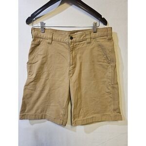 Carhartt Men's Size 32 Rugged Flex Relaxed Fit Canvas Work Shorts Tan